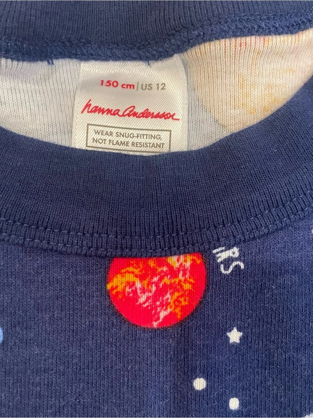 Hanna Andersson HannaJams Long John Pajama Set Milky Way Space Planet - 12 150